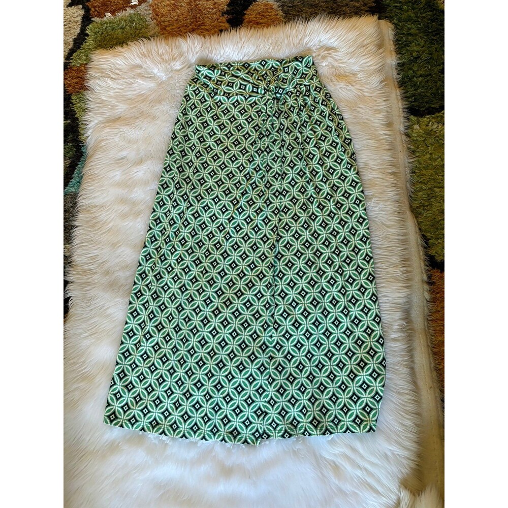 Boden Green Patterned Midi Skirt - Picture 4 of 11